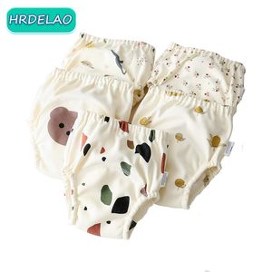 Pañales de tela Bebé Dibujos animados Algodón Animal Oso Ardilla Vegetal Pañal impermeable Bolsillos Pantalones de entrenamiento Gasa Aprendizaje 230601