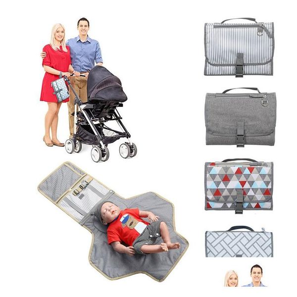 Couches lavables bébé portable pliable lavable compact voyage couche-culotte matelas à langer imperméable changement de sol jouer soins livraison directe DH7UB