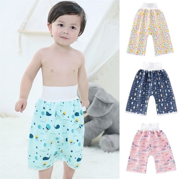 Pañales de tela Falda de bebé Pantalones de entrenamiento infantil Pantalones cortos de pañales para niños Cama para dormir a prueba de fugas Entrenamiento para ir al baño 220927