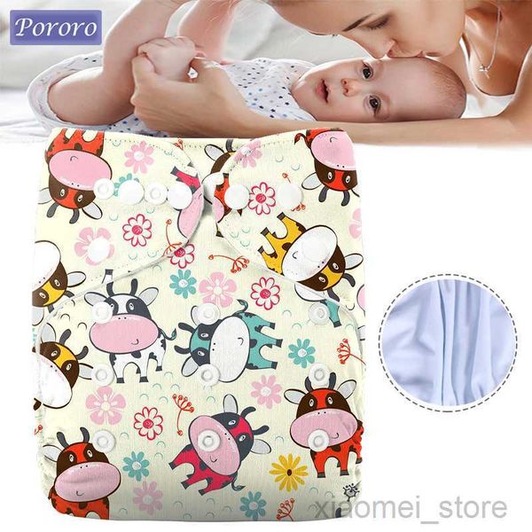 Couches Lavables Dessin Animé Lait Vache Imprimé Couche De Poche Lavable Couche Lavable Réutilisable Pour Bébé Écologique Nappy Fit 0-3 Ans Baby Shower GiftHKD230701