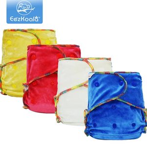 Couches lavables EezKoala couche en tissu ajustée en velours de bambou écologique réutilisable lourd plus humide AI2 bébé AIO couche lavable 231006