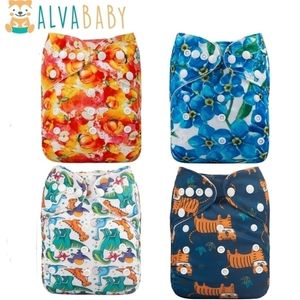 Cloth Diapers U Pick ALVABABY Baby Reusable Printed Nappy for Unisex Shell No Insert 221107