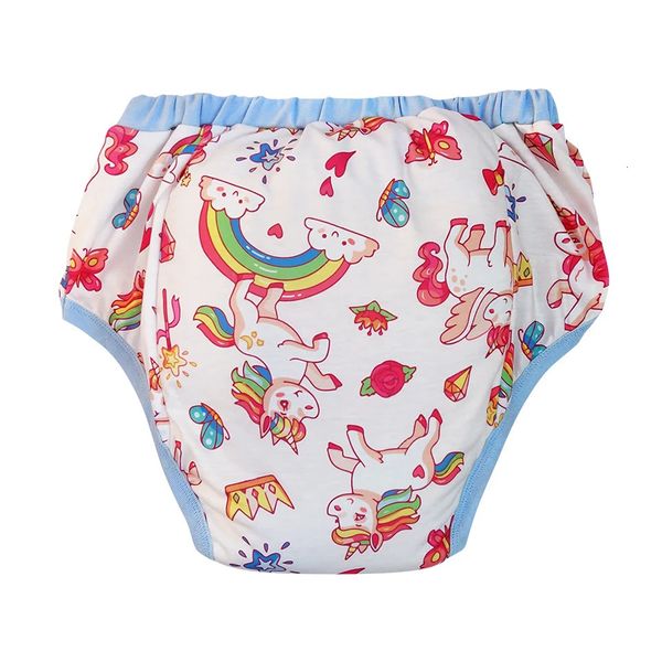 Couches lavables imperméable coton licornes adulte bébé pantalons d'entraînement réutilisables shorts pour nourrissons sous-vêtements couches lavables culottes couche pour adulte 231025