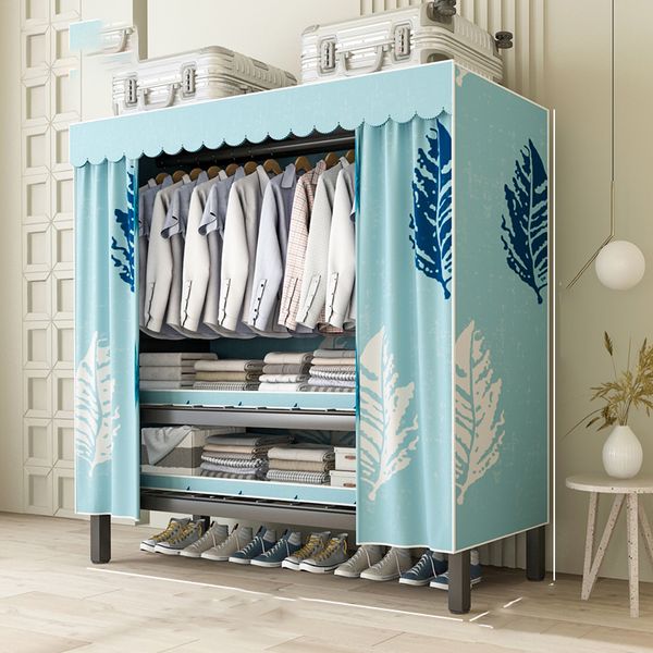 Armoire pliable en tissu vêtements de rangement de rangement simple pliage armoire en métal szafa do przedpokoju meuble de chambre lsl40xp