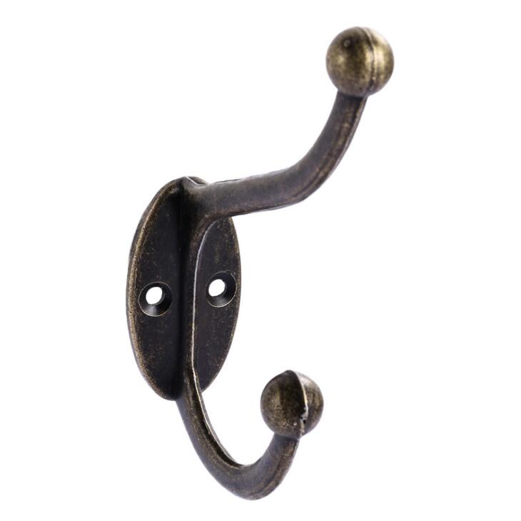 Pano de gancho cabides de parede Bronze Vintage gancho para casaco rústico Key Bag Hat Hanger Rustic Robe Ganchos Wall Hanging Hooks LX1649