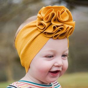 Tela Flor de maíz Diadema para niños Color sólido Banda para el cabello del bebé Diademas Vestido Moda Will y Arena Negro Blanco Amarillo Rojo Verde Azul