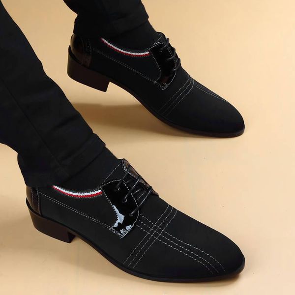 Zapatos de hombre con parte superior de tela, traje de ocio británico transpirable de cuero, vestido de negocios, lona para hombres