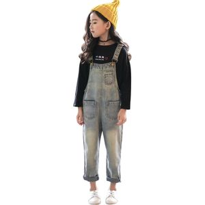 Kleding voor meisjes Tshirt + Jumpsuit Pak Borduurwerk Outfits Lente Herfst Kinderkleding 6 8 10 12 14 210527
