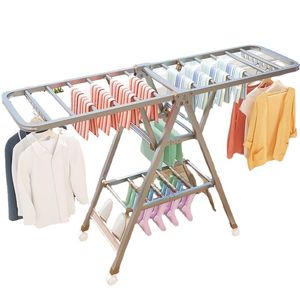 Kleerhanger Vloer Vouwen Binnen Huishoudelijk Roestvrij Staal Baby Kleerhanger Eenvoudige Hanger Balkon Quilt Drogen