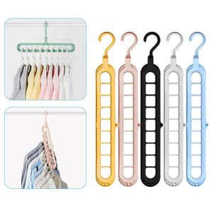 Clothes Hanger Racks Multi-port Support Circle Clothes Drying Multifunction Plastic Scarf Hangers Storage Rack RRE14687