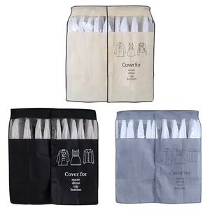 Ropa colgante cubierta de polvo traje abrigo bolsa de almacenamiento funda protectora armario vestido ropa organizador 220427