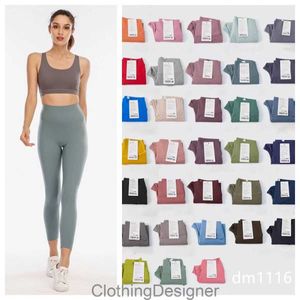 Vêtements ll High Taist Yoga Femmes Push-up Fiess Leggings Soft Elastic Hip Lift Pantalon de sport en forme de T en forme de course LADY 34 Couleurs