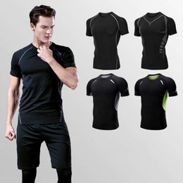 Vêtements hommes Sports de plein air séchage rapide T-shirt à manches courtes formation Pro course collants élastiques Cnib