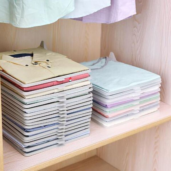 Organisateur de vêtements t-shirts planche pliante bureau bureau classeur valise étagère diviseurs système placard tiroir organisateur