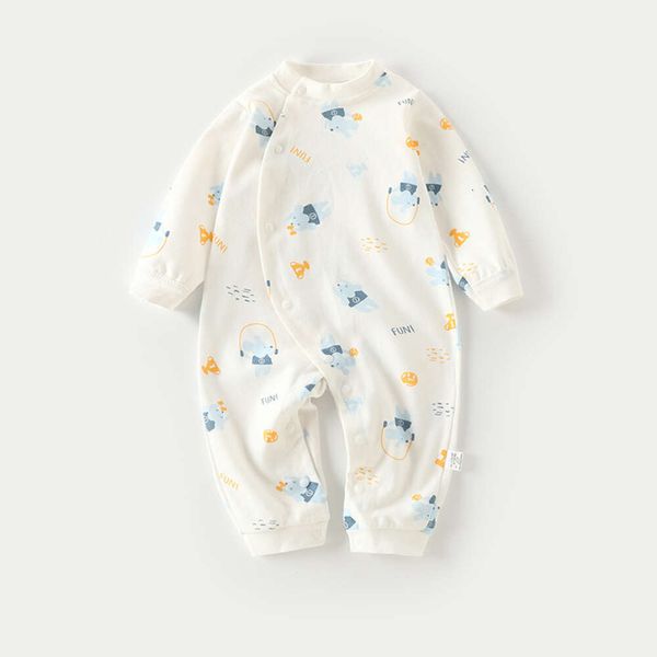 Ropa, mono de manga larga de algodón puro de primavera, ropa de otoño para recién nacidos, pijamas para niños, monos para bebés masculinos y femeninos