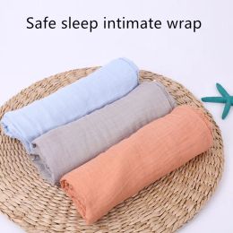 Vêtements 120 * 120cm bébé bambou mousseline Swaddle Couverture nouveau-née Soft Bath Nursing Sweel Organic Infant Feutte musulmane enveloppe