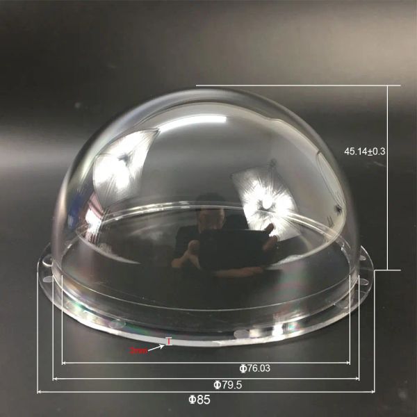 Ropa de 3.1 pulgadas acrílicas interiores / al aire libre CCTV Reemplazo de cámara transparente Mini Dome Carcasa de domo