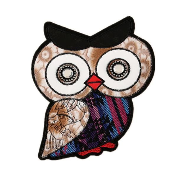 Accessoires vestimentaires patch brodé en forme de hibou Outils de couture336a