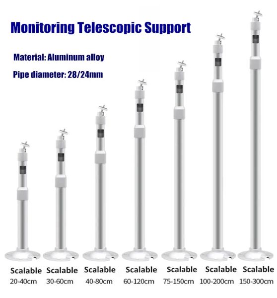 Montaje de techo sier de aluminio de aluminio 2040cm 3060cm 4080cm 60120 cm Soporte de montaje de pared ajustable para la cámara CCTV del proyector