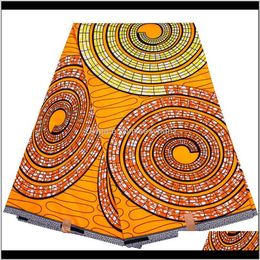 Kledingkleding Drop levering 2021 Nationale stijl Polyester prints Ankara Binta Real Wax High Quali Ty 6 yards Afrikaanse stof voor feest XBVN