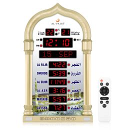 Vêtements Autoadaadjuste luminosité LED Azan Clock avec haut-parleur sans fil Praye Praye Multilanguages Multi-Bouges affichez 8 sons Athan