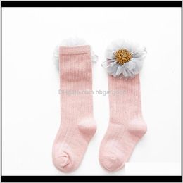 Vêtements bébé, enfants Maternité Canis bébé fille genou haute fleur arcs princesse chaussettes de princesse mignon Tube long tube bottillons1 Drop Livraison 2021 NJPS0