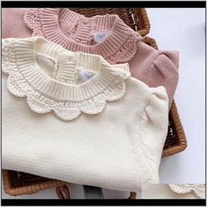 Vêtements bébé maternité livraison directe 2021 à manches longues tricot dentelle pull automne hiver bébé enfants filles pull chandails 17 ans 201104 Auynj