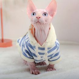 Vêtements vêtements pour chat pour Sphinx hiver chaton sweats à capuche avec capuche doux Sphynx chat Costumes petits chiens moyens chats veste vêtements ropa gato
