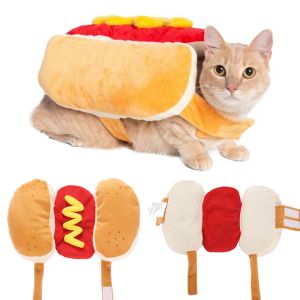 Kleding Kat Halloween Kostuum Grappig Hot Dog Aankleden Pakken Voor Huisdier Sphynx Puppy Cosplay Party Gift Kitten Warme Teckel Outfit Kleding