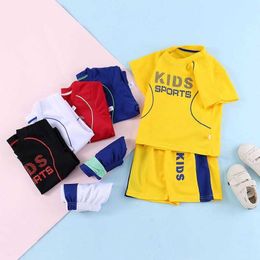 Kleding Kind Sport Basketball Kleding Outfits Jongens Oneck korte mouw T -shirts Suits Summer Casual Loose Soft Tees Sets Outdoor Wear