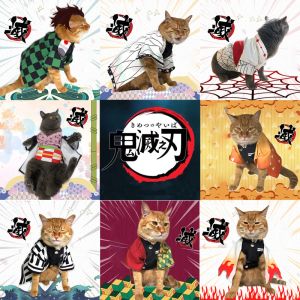 Kleding Demon Slayer Cosplay Kattenkleding Kostuums Kigurumi Pak Voor Animator Spider Jurk Chat Fancy Fantasia Hond Vermomming Cape