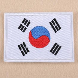 Kleding DIY borduurwerk ijzer op patch deal met IT Koreaanse vlag patches voor kleding bloem badge stickers stof Gratis verzending