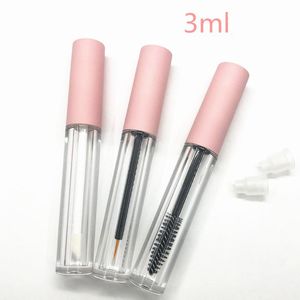 Vêtements vides 3 ml bouteilles de mascara rose tubes de gloss à lèvres tubes liquides de croissance des cils conteneurs de colle eye-liner bouteilles de masque à lèvres en gros