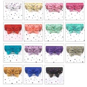 Kledingstof 15cm 10Yard Moon Star Confetti Glitter Tule Rolls Organza Mesh Sheer Gauze Roll Craft Supplies Bruiloft Feestdecoratie