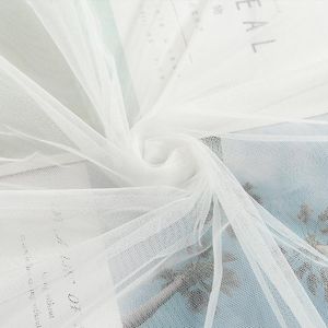 Tissu d'habillement 3M largeur doux blanc maille Tulle gaze moustiquaire pour robe mariage décor rideaux au mètre