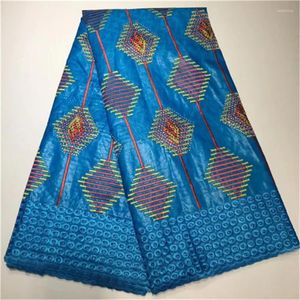 Tissu pour vêtements, Bazin Riche, dernière Brode Getzner, dentelle en brocart de guinée avec perles et pierres pour mariage, 5 mètres/lot, 2023