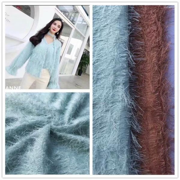 Tissu de vêtements automne et hiver laine Jacquard filature Composite soie artisanat coupe fleur mode laine pour femmes
