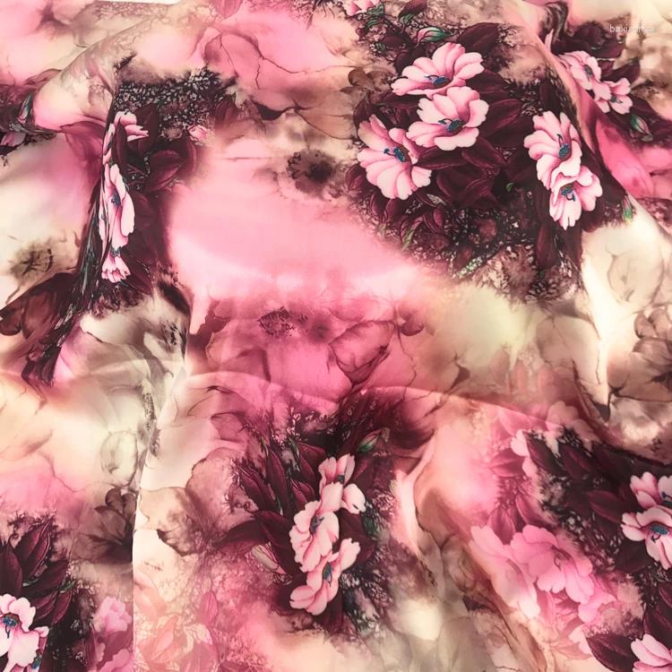 Tessuto abbigliamento seta fiore allungata raso antigruppo stoffa traspirante abito cheongsam cinese fhg02