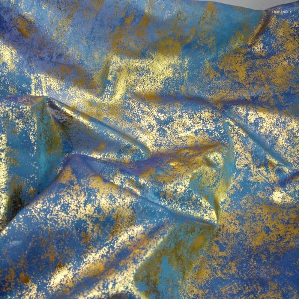 Vêtements tissu scène robe Cosplay tissu mousseline de soie bronzé brillant soyeux bronzant mariage Costume bricolage 1 M/lot