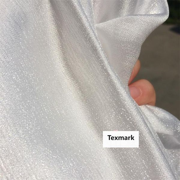 Tissu d'habillement Crêpe Blanc Glitter Jacquard Satin Organza Tulle Pour Robe Au Mètre