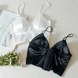 Kleding Fashion Women Lady Casual Tops Tube Chest Wrap Bandeau Ondergoed Zwart Wit Wrapped Chest Riem Borstkussen ondergoed ondergoed