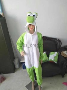 Kleding thuis kleding Volwassen Onesies Pyjama's Cartoon Pyjama Kigurumi Yoshi Cosplay Kostuums Hansop Dieren Nachtkleding pijama masculino x09