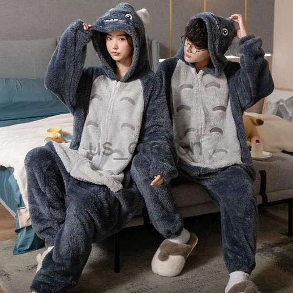 Ropa ropa para el hogar Pijamas de animales para adultos unisex Ropa de dormir cálida Mono de peluche suave de Totoro Mono de una pieza Ropa de hogar para cosplay de Halloween A