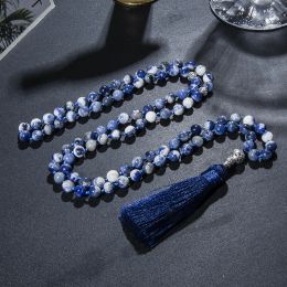 Vêtements Islamic musulman tasbih Perles de prière de 8 mm de sodalite perles nouées tasbih 33 perles tasbih 99 Perles bijoux