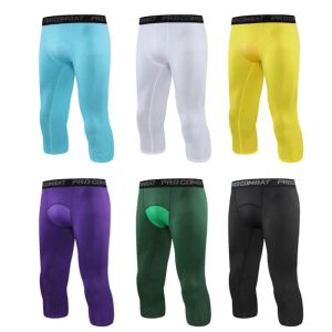 Vêtements hommes enfant garçon fille GYM Capri collants de course pantalons basket-ball Football Football Fitness exercice Sport 3/4 recadrée Leggings Shorts 02