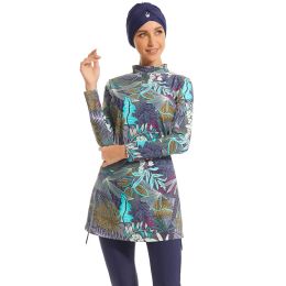 Kleding bescheiden moslimzwemkleding Hajib Islamitisch zwempak voor vrouwen Volledige dekking Conservatieve Burkinis Swim Wear Plus Maat