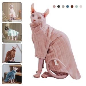 Kleding Nieuwe huisdierkleding Mode Sphynx Kat Pluche Trui Jas Haarloze Katten Trui Winter Verdikking Warme Jas Uitloper