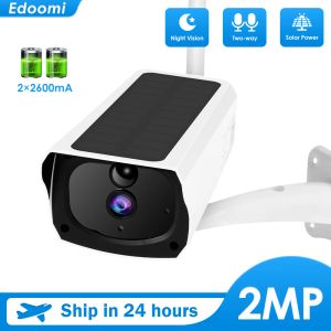 Kleding Outdoor IP -camera 1080p HD Home Beveiligingsbescherming Wifi Batterij Zonnepaneel Power CCTV Surveillance Bullet Two Way Audio