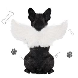 Kleding Pet Halloween Feather Wing Dog Show Fairy Costume Cosplay Props Angel Devil Wings For Dog Cat Party Halloween Xmas Pets Supplies