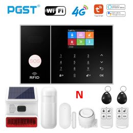 Ropa PGST 3G 4G Alarma inalámbrica para el hogar Tuya Smart Life Firmar Alarm Kits Sistema de alarma de seguridad WiFi Soporte de Alexa Remote Control
